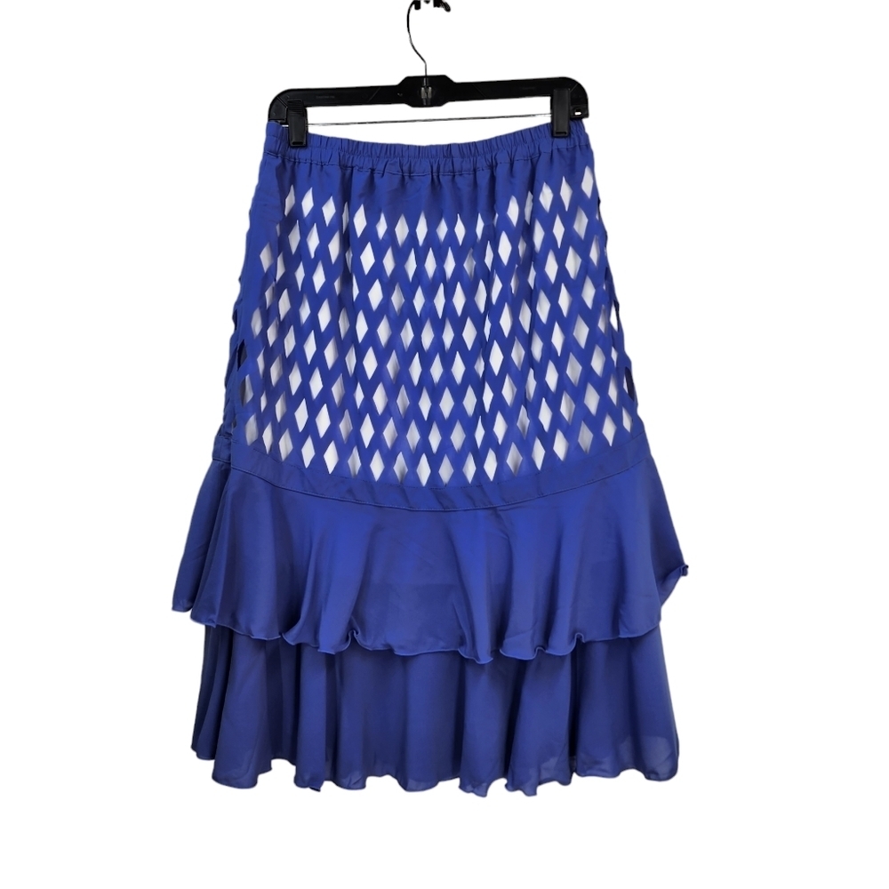 Firmiana Women's Diamond Design Ruffle Tiered Skirt - M
